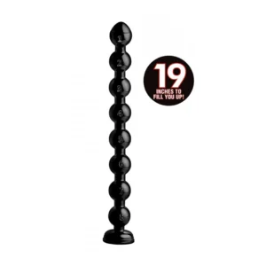 XR Brands Bead Snake Flexible System 19 Bulbs 48 cm Black