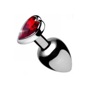 Booty Sparks Metal Plug Large Red Heart Gem Aluminum Alloy