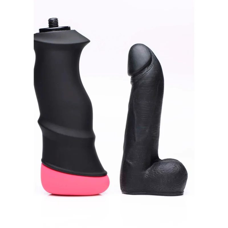 XR Brands Mega Pounder Handheld Thrusting Machine Black Silicone Set