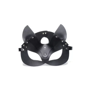 XR Brands Naughty Kitty Vegan Cat Mask Adjustable Black
