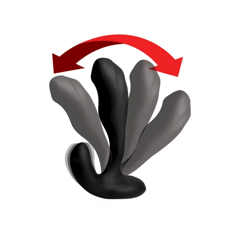 XR Brands 7x P-Bender Flexible Prostate Massager with Remote, Black