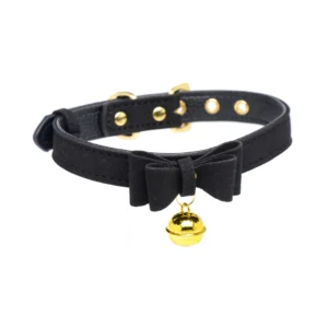Golden Kitty Adjustable Cat Bell Collar Black/Gold by Golden Kitty