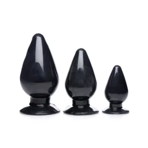XR Brands Triple Cones Intimate Plug Set 3 Sizes Transparent TPE