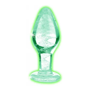 Booty Sparks Medium Glass Plug Glow-In-The-Dark Borosilicate Green