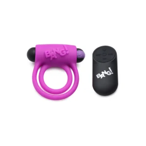 BANG! Silicone Intimate Ring with Remote & 28 Vibration Modes Black
