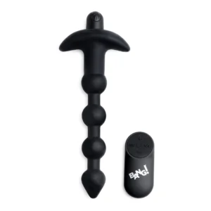 BANG Silicone Intimate Bead System with Remote Control, Waterproof, Black