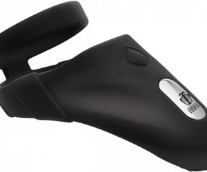 XR Brands Master Series Silicone Ring with Vibrating Base Black