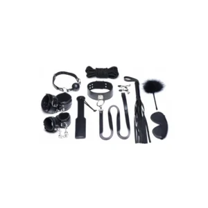 XR Brands Master Series Deluxe Bondage Kit 10-Piece Set Black