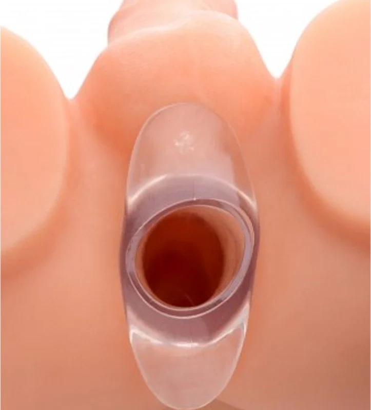 XR Brands Clear View Transparent Hollow Anal Plug Large TPE