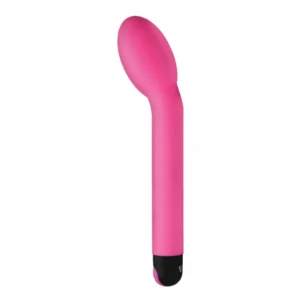 XR Brands Inmi Curved Vibrator 10-Mode Silicone Pink Compact Model