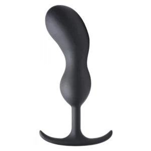 XR Brands Inmi Silicone Prostate Plug Extra Large Weighted Black