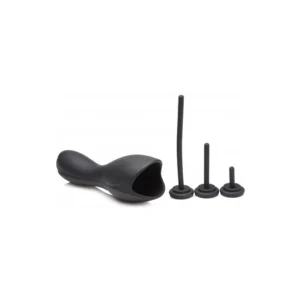 XR Brands Master Series Vibrating Silicone Urethral Trainer Black
