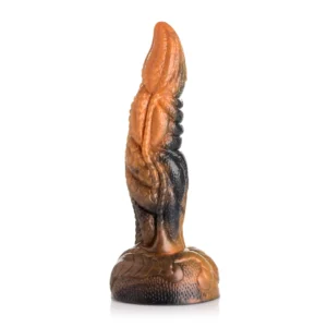 Ravager Silicone Intimate Tentacle Model - Marbled Red-Orange, Waved Texture