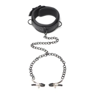 XR Brands Collared Temptress Adjustable Neoprene Collar with Chains