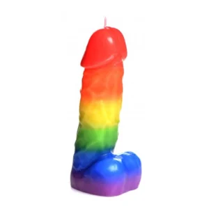 Pipedream Pride Rainbow Drip Candle - Unscented Low-Heat Wax, 15 cm