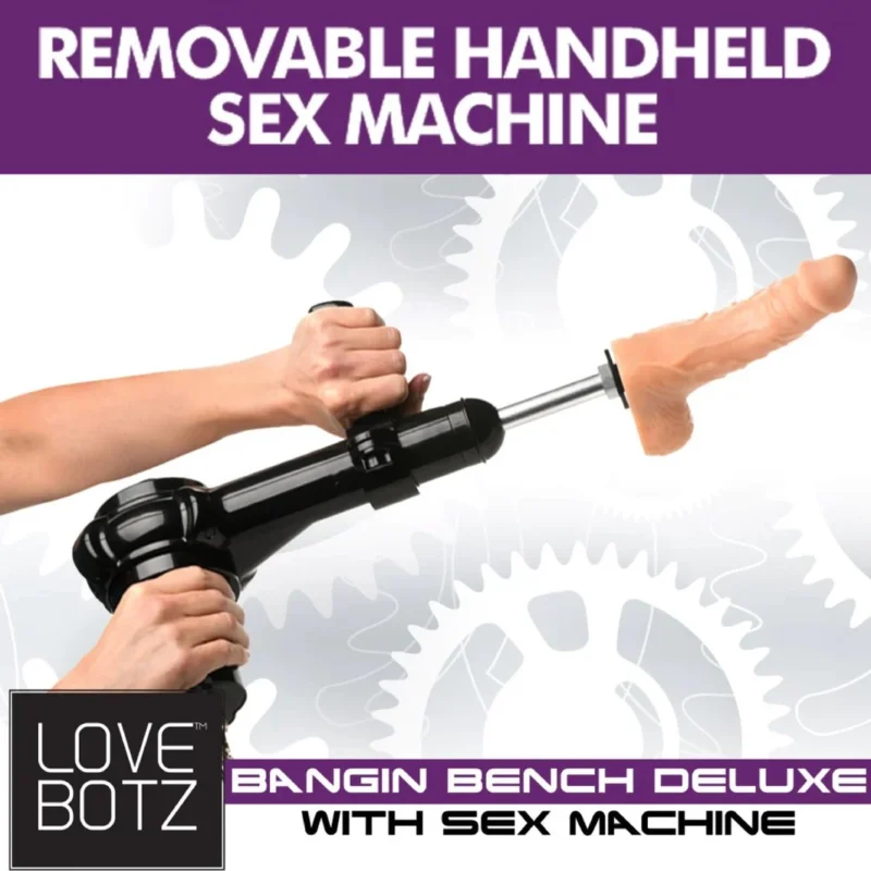 XR Brands Deluxe Bangin' Bench Black - Adjustable Intimate Machine Set