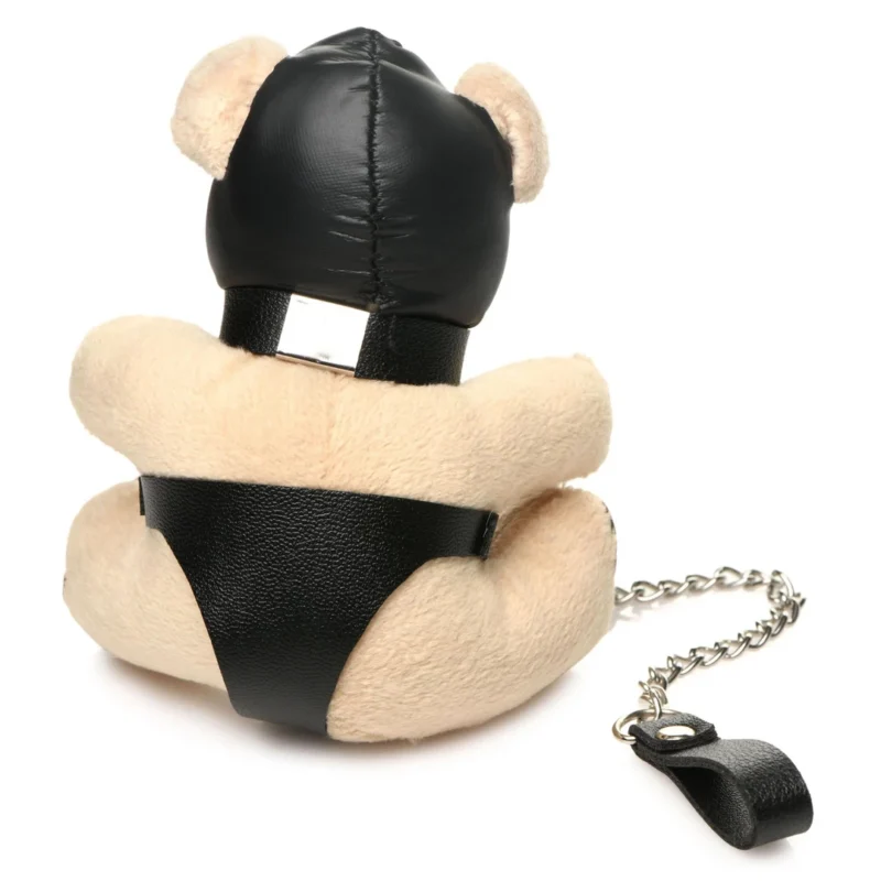 XR Brands Hooded Teddy Bear Keychain Tan - Novelty Plush Accessory 4.2in