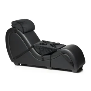XR Brands Kinky Black Intimate Lounge Chair with Support Pillows