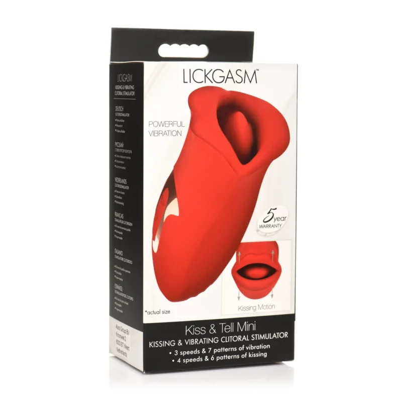 Kiss and Tell Silicone Vibrating Clitoral Stimulator Red IPX6 USB