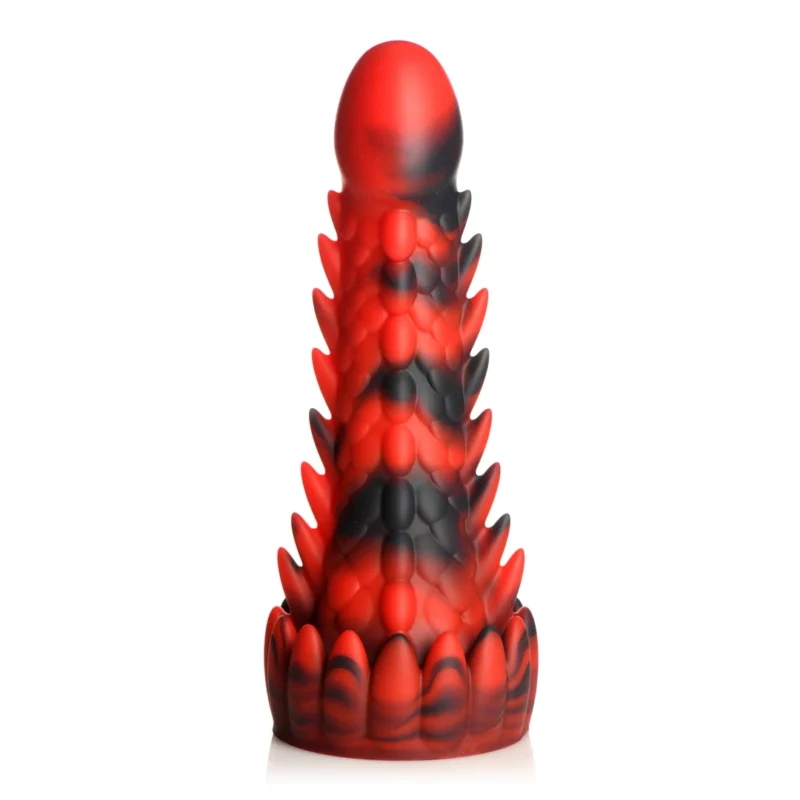 Demon Rising Scaly Dragon Intimate Silicone Model Red/Black Large