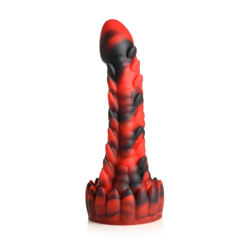 Demon Rising Scaly Dragon Intimate Silicone Model Red/Black Large