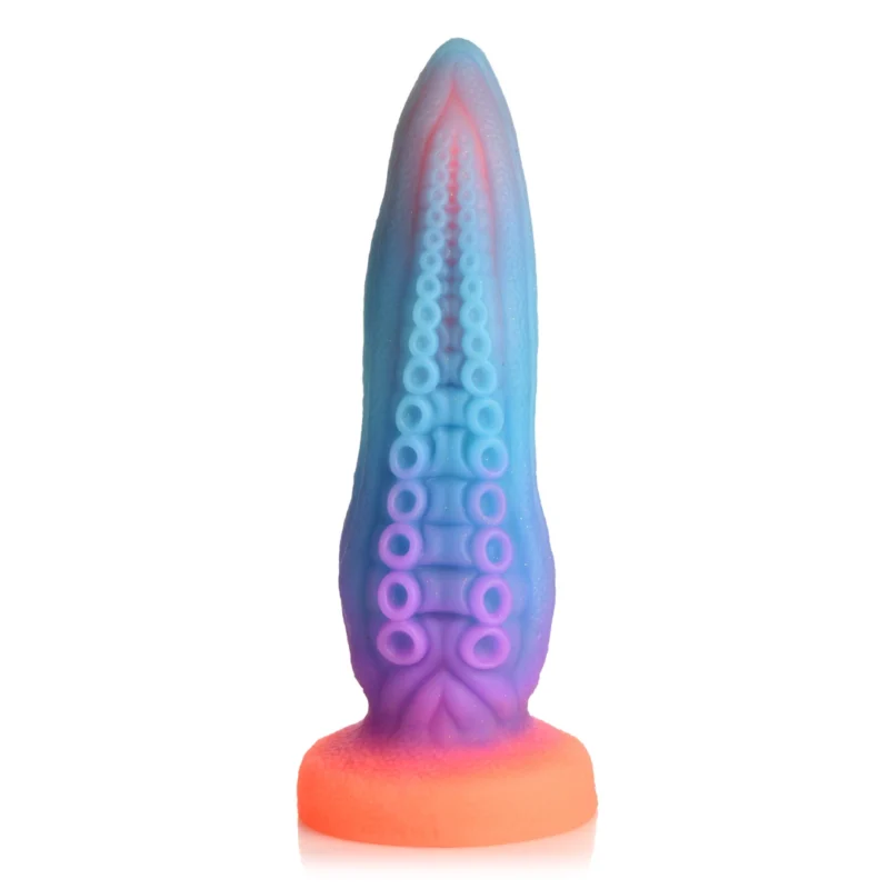 XR Brands Tenta Arm Silicone Model Glow-in-the-Dark Blue-Purple-Orange