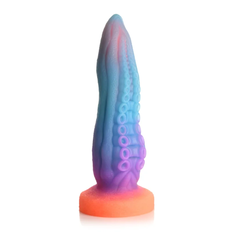 XR Brands Tenta Arm Silicone Model Glow-in-the-Dark Blue-Purple-Orange