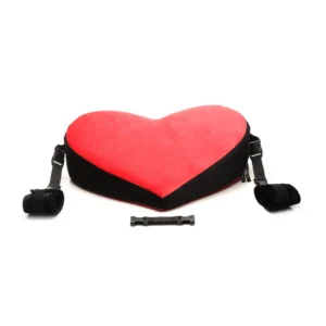 Sportsheets Bondage Love Pillow Black/Red - Ergonomic Positioning Support