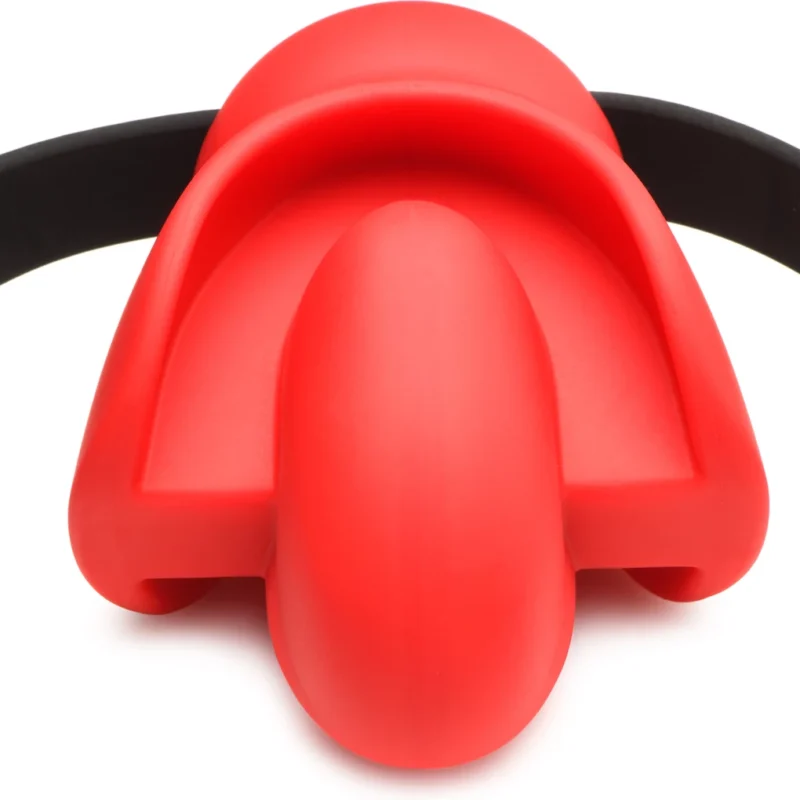 XR Brands Gag Order Silicone Ball Mouthguard Red Adjustable Strap 3.8”