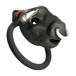 Bull Chastity Cage Black – XR Brands reguliuojama saugi sistema