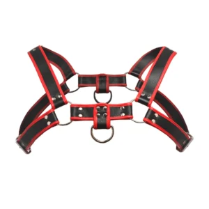 Sport Fucker Bulldog Harness Red - Adjustable Vegan Leather Chest Gear