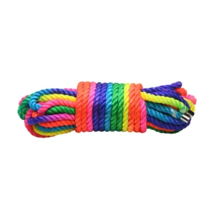 Cuerda Arcoiris Neon Rainbow Bondage Rope 32ft Durable Nylon 7.6mm