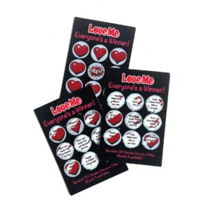 Kheper Games Love Me Lotto Fun Scratch-Off Card Set 12 pcs