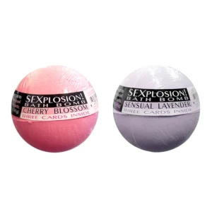 Sexplosion Bath Bombs Set - 6 Pieces, 3 Fragrances, Waterproof Cards