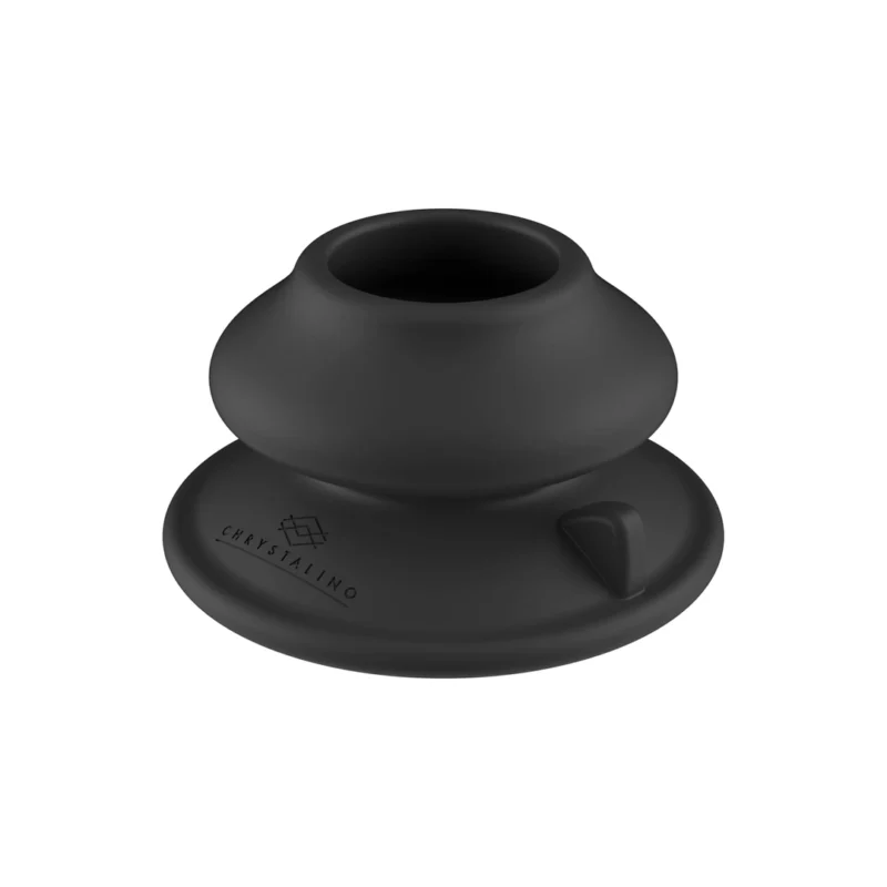 Shots Chrystalino Black Glass Intimate Device with Suction Cup & Remote