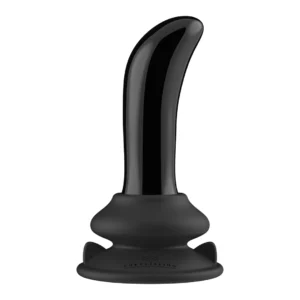 Shots Chrystalino Black Glass G-Spot Device with Remote & Suction Base