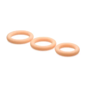 Aphrodisia Silicone Ring Set 3-Piece - Discreet, Lightweight, Neutral Colors