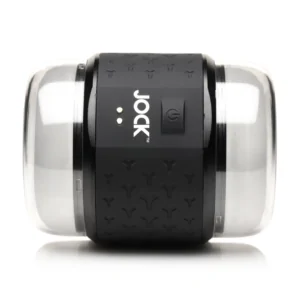 JOCK Vibrating Double Tunnel Intimate Machine Black Rechargeable