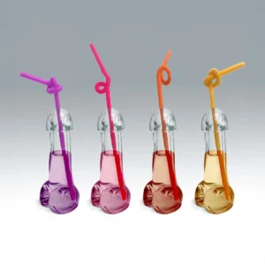 Glitterati Party Glasses 6oz - Set of 4, Elegant Shimmer Design