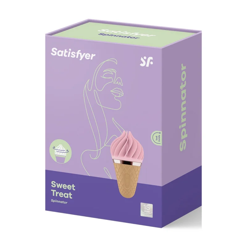 Sweet Treat Rotating Silicone Tongue Device - Pink, Compact Design