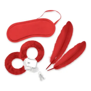 Lover's Dream 4-Piece Soft Bondage Essentials Kit Red Beginner Set