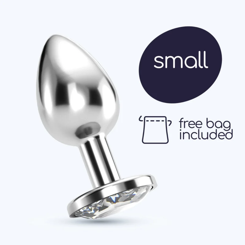 Crushious Bijou Intimate Plug mažas skaidrus - elegantiškas metalinis dizainas 6 cm