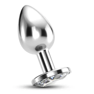 Crushious Bijou Intimate Plug Large Clear Metal Decorative Gem