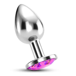 Crushious Bijou Anal Jewel Plug Medium Pink - Elegant Metal Accessory 7 cm