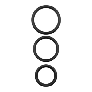 Bandoleros Silicone Ring Set Black - 3 Sizes, Flexible Medical-Grade