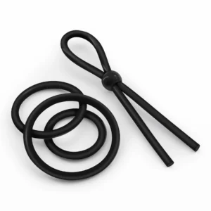 Crushious Daltons Silicone Ring Set Black - 4-Piece Adjustable Kit