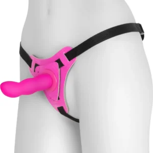Crushious Snapper Pink Adjustable Strap-On Harness Silicone Set 12.5 cm