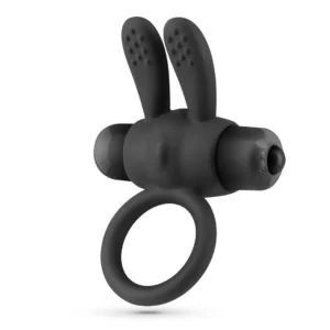 Crushious Pluto Silicone Ring with Vibrating Bullet Black 7.6cm