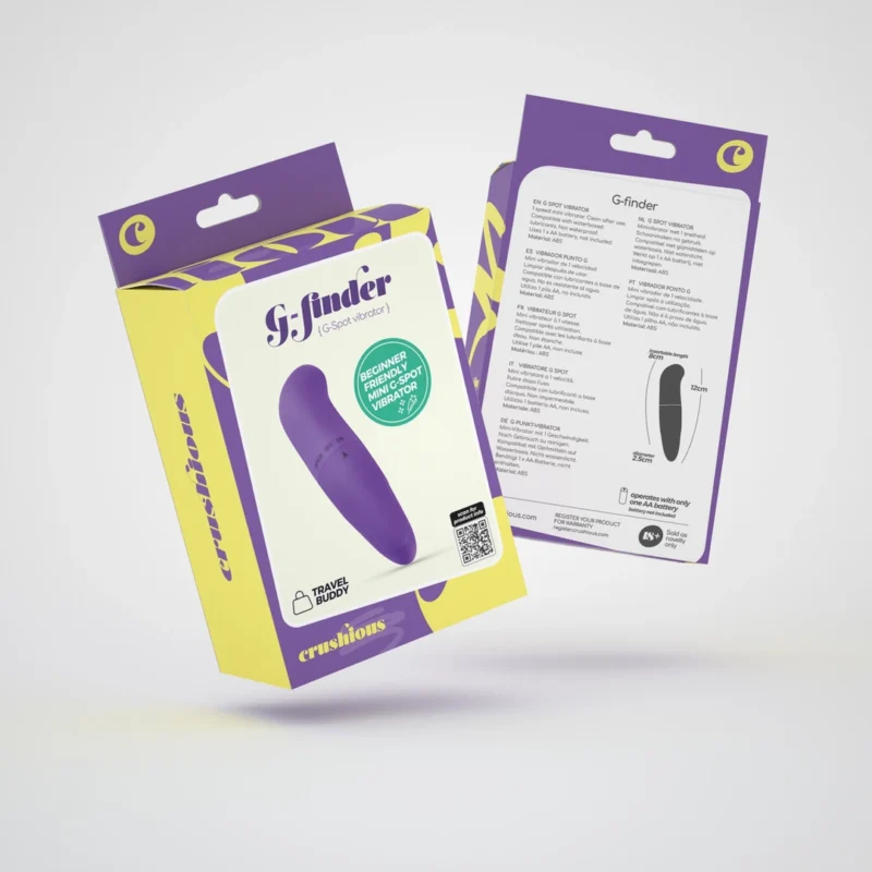 Crushious G-Finder Mini Intimate Massager Purple, 8 cm ABS