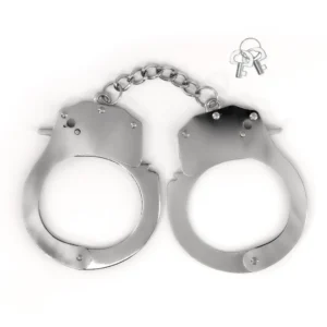 Crushious Lust Adjustable Metal Handcuffs Silver - Secure Lock System